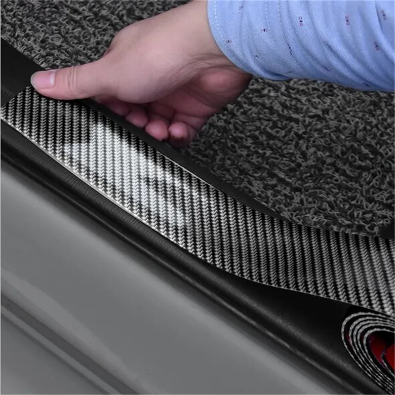 DIY Автомобильная Защита бампера двери подоконник края защита автомобиля наклейки анти столкновения полосы углеродного волокна авто резиновая отливка отделка полосы 1 м