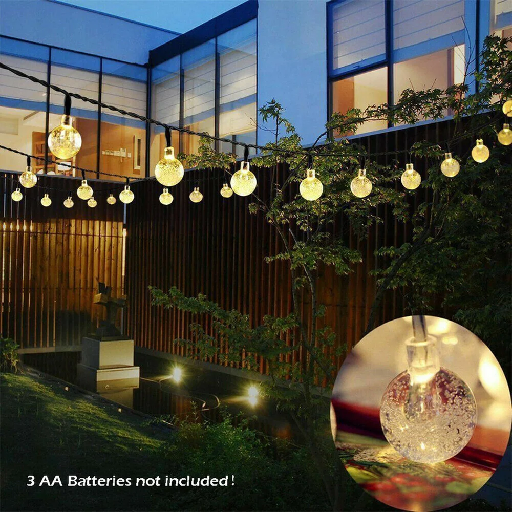 20 40 светодиодный s Сказочный теплый белый свет струнный шар хрустальный садовый