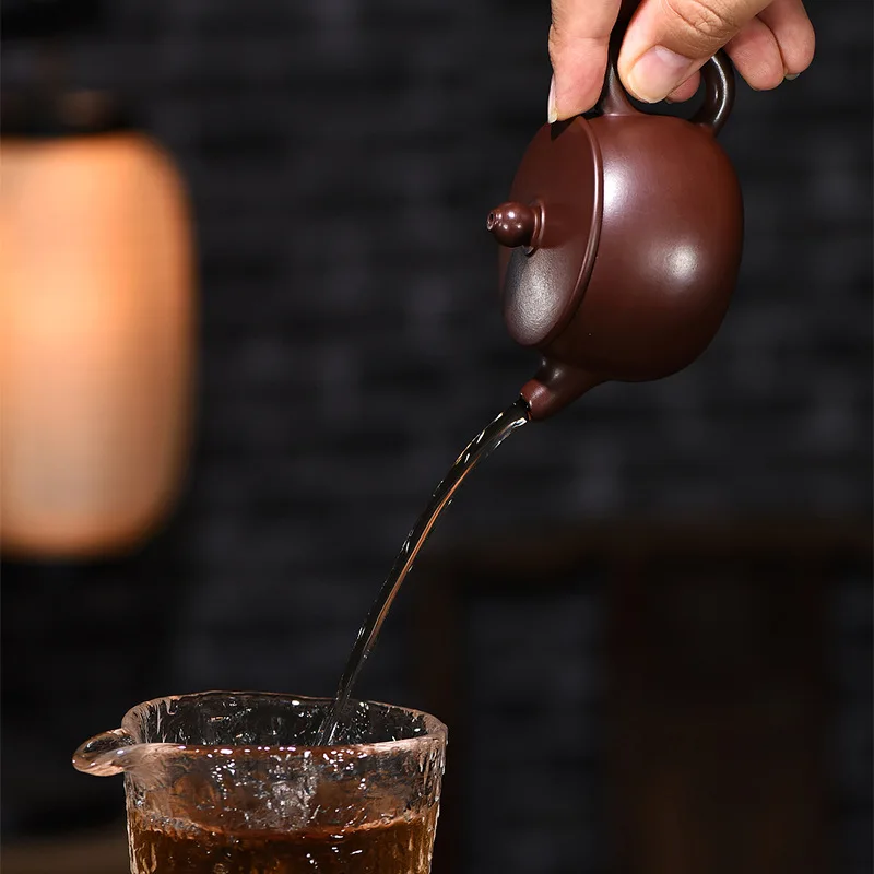 

Yixing original mine purple clay teapot handmade by famous experts