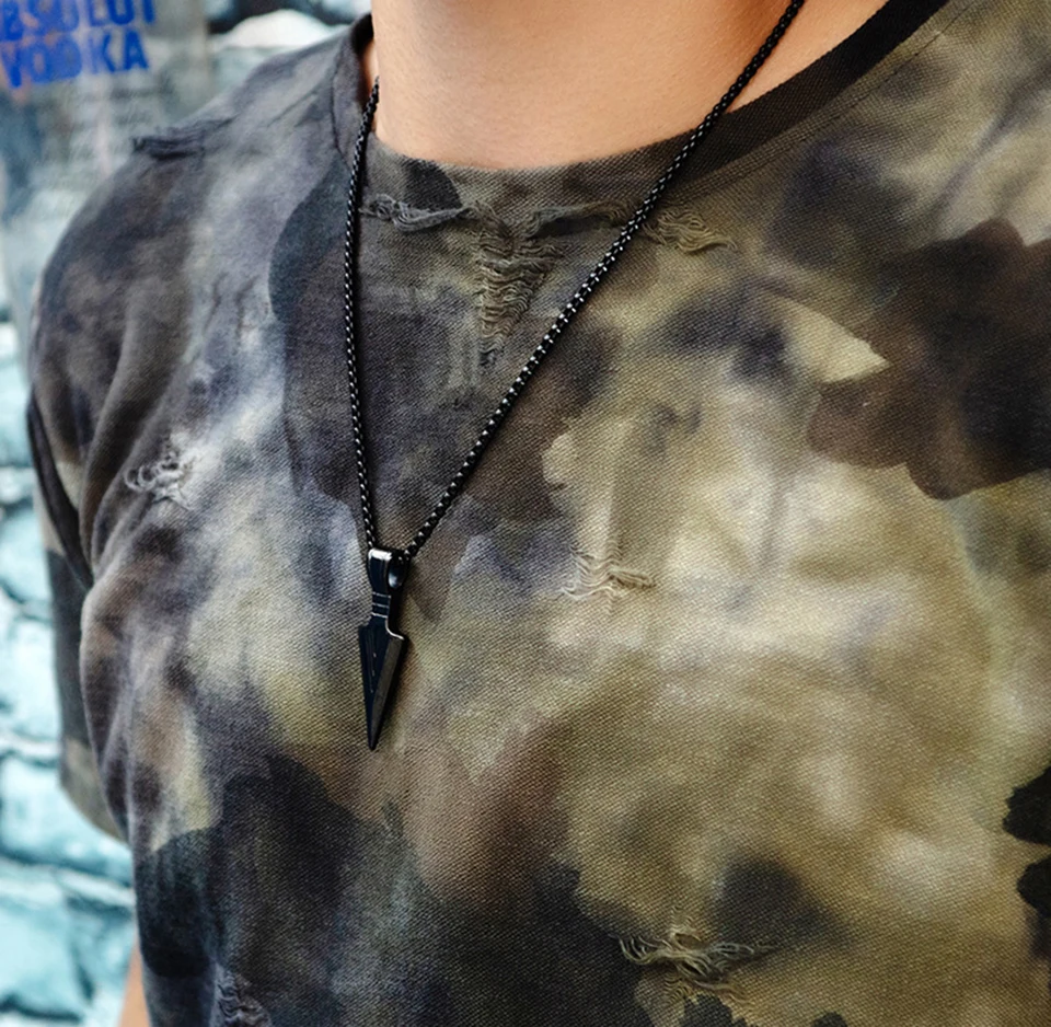Мужское ожерелье в стиле хип-хоп из титановой нержавеющей стали | Украшения и