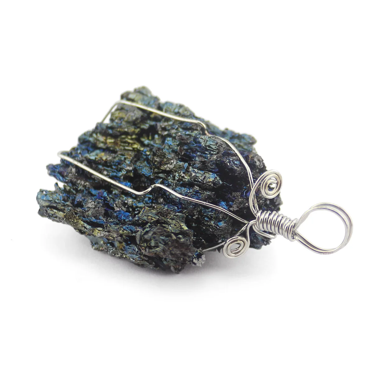 Изысканная натуральная Подвеска из камня и хрусталя ручная обмотка ожерелье