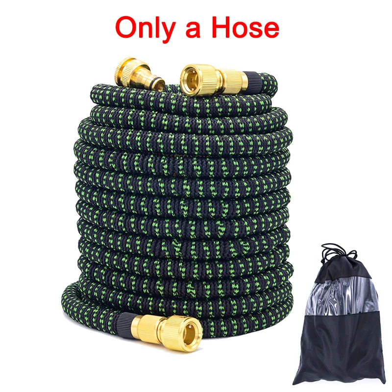 Only a Hose Горячая расширяемый садовый шланг гибкий садовый водный шланг волшебный шланг поливочный шланг для мытья автомобиля пластиковая труба с распылителем - Цвет: Only a Hose