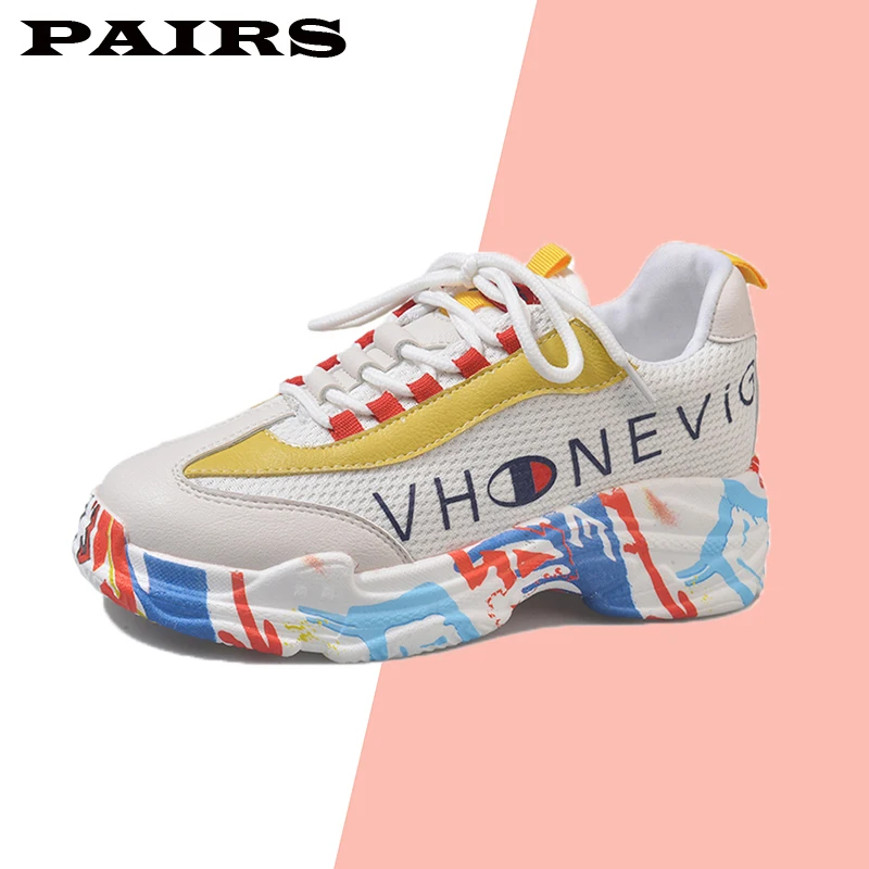 Женская Повседневная обувь кроссовки визуально увеличивающие рост на платформе