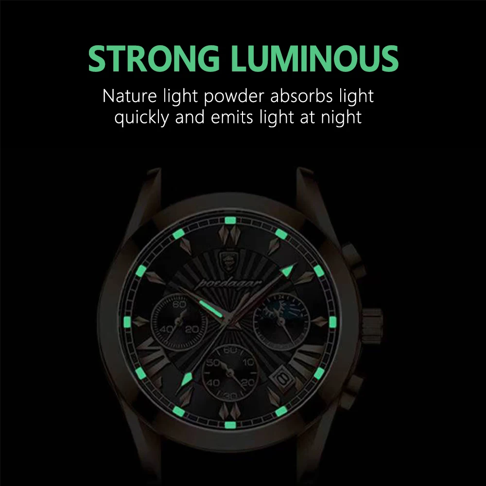 Часы мужские спортивные водонепроницаемые из нержавеющей стали с защитой от