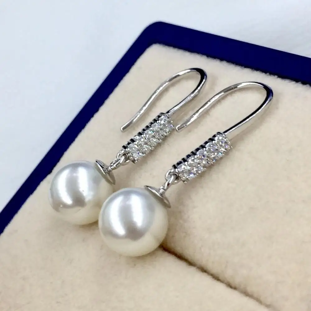 

DIY крепления 925 пробы серебряные серьги результаты Настройки крепления основания части для кораллового жемчуга агат хрустальные камни нефр...