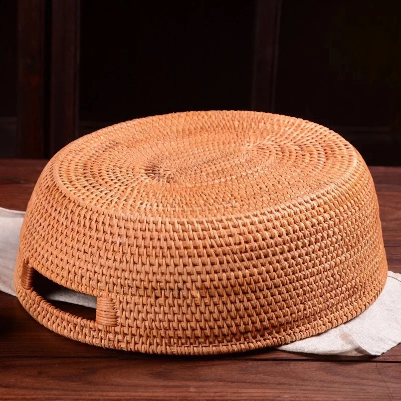 Корзина для хранения ручной работы из ротанга портативный коричневый Овальный