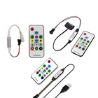 Пульт дистанционного управления WS2811, WS2812B, SK6812, 5 в постоянного тока, usb sata, 17 клавиш, РЧ, замок, 366 режимов