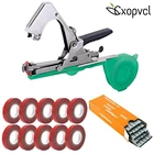 Садовый прибор для подвязки растений, пистолет с 10 рулонами ленты и 1 коробкой степлера для овощей, помидор, огурцов и цветов