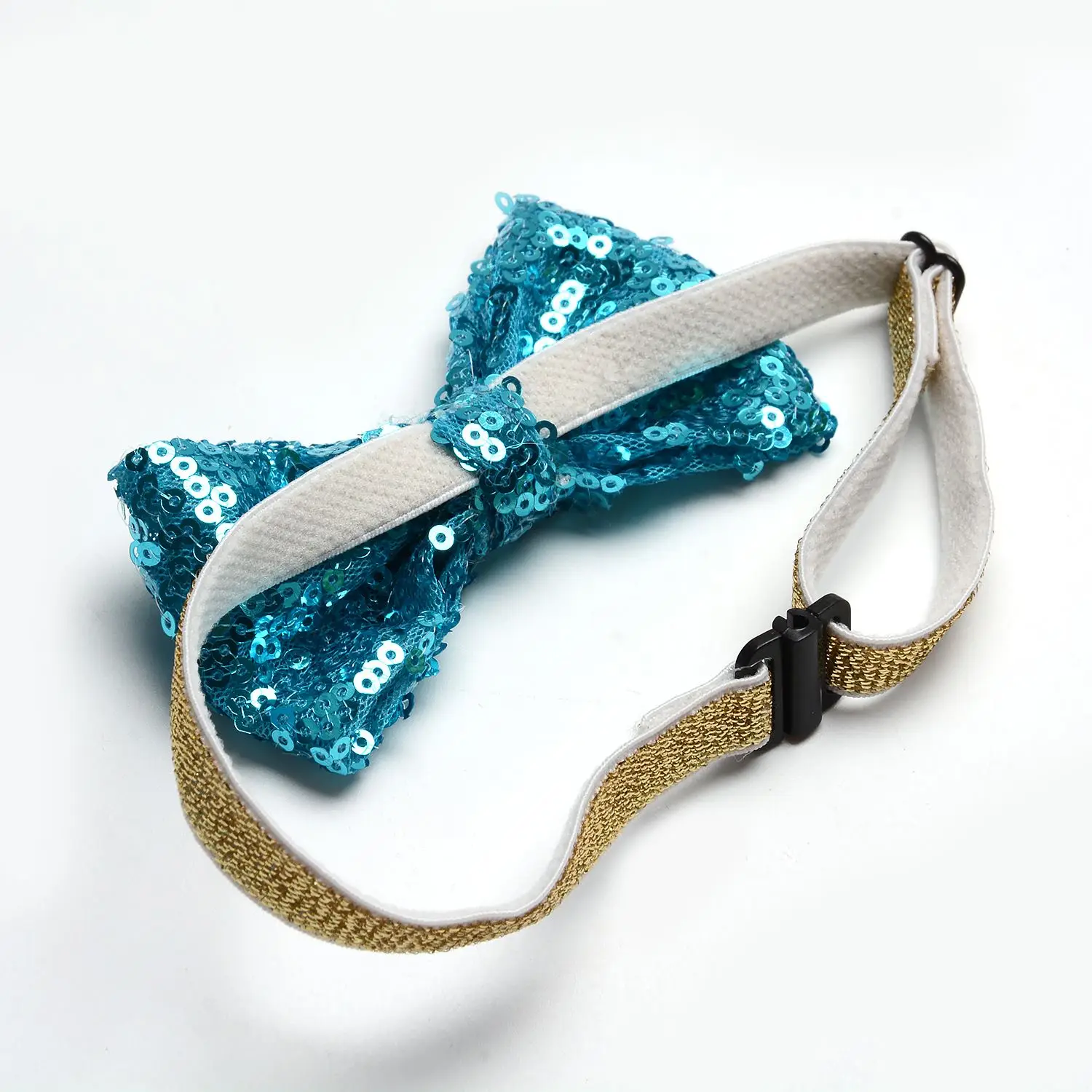 

Pet Dog Bowtie Cute Elastic Shining Sequin Bow Tie Pet Collar Tie Cat Necklace Adjustable Strap For Birthday Party Pet Supplies