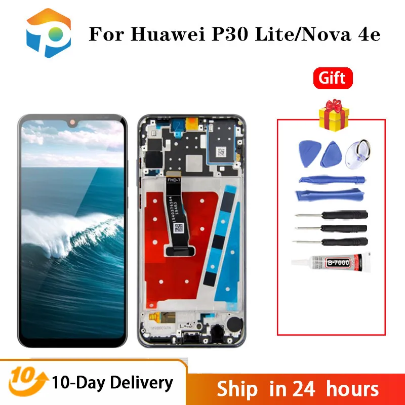 

AAA+++ Screen For Huawei P30 Lite LCD Display Digitizer Assembly Touch Display Apply to Huawei Nova 4e LCD Replacement Parts Ori