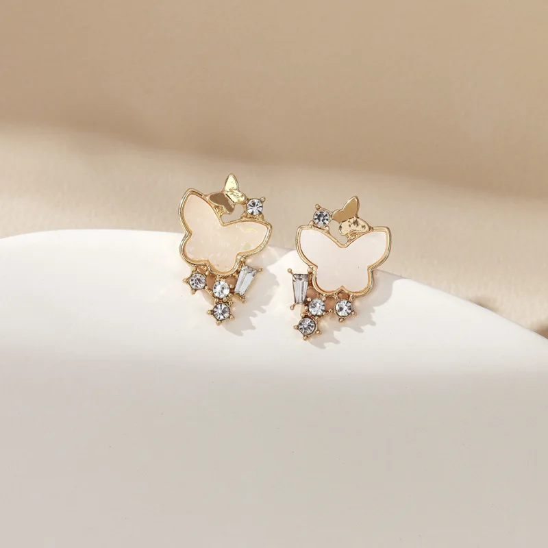 

2020 New Fashion Cute Butterfly Dangle Earrings for Women Animal Crystal Female Korean Jewelry