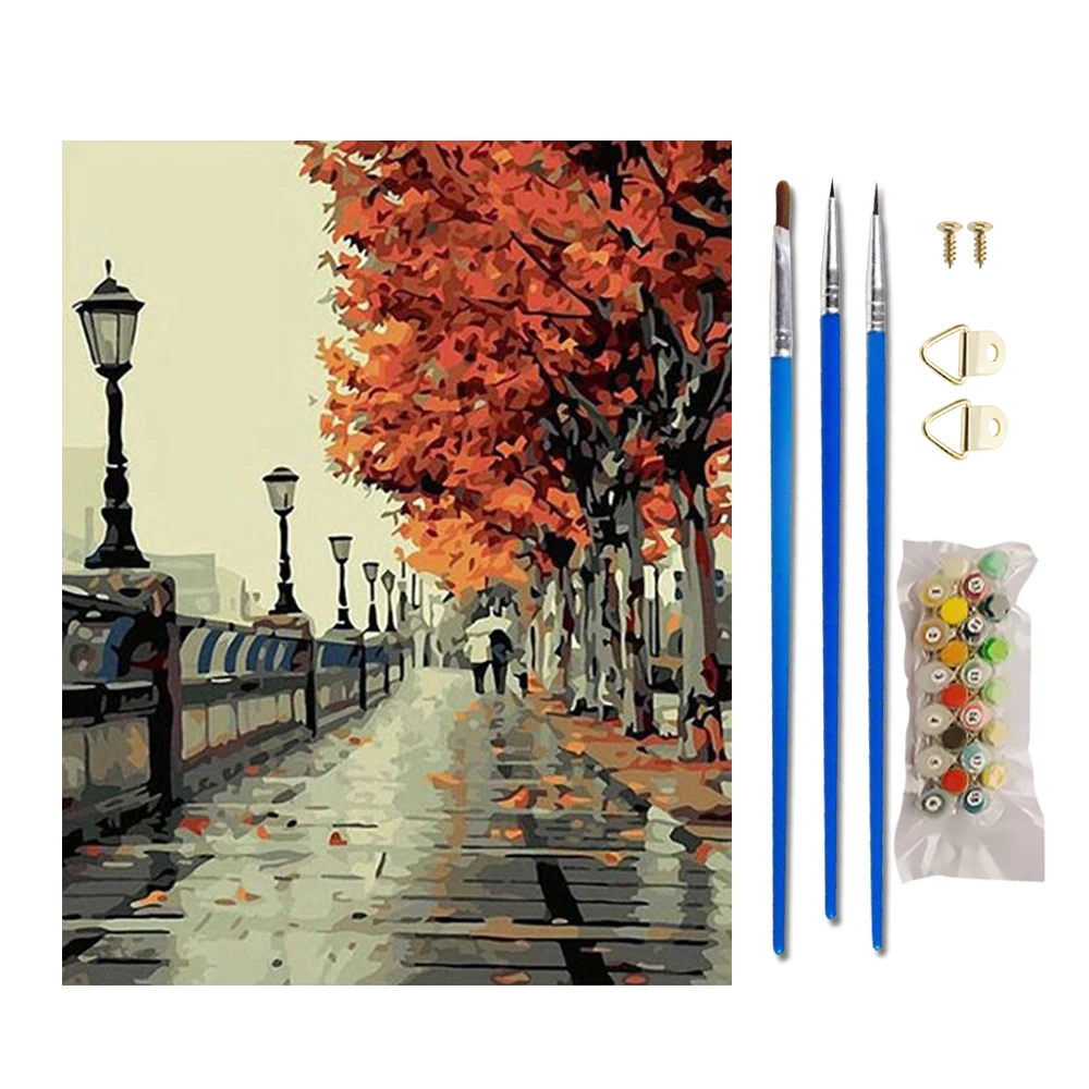 

Картина по номерам «сделай сам», Прямая поставка, 50x40, красивый пейзаж Амстердама, холст для свадебного декора, художественная картина в под...