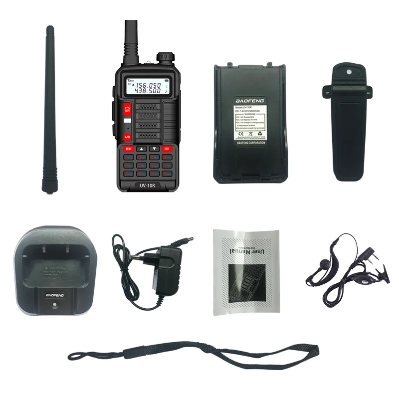 Baofeng New Professional Walkie Talkie UV 10R 30km Long Range 128 Channels VHF UHF Dual Band Two Way CB Ham Radio UV-10R | Мобильные