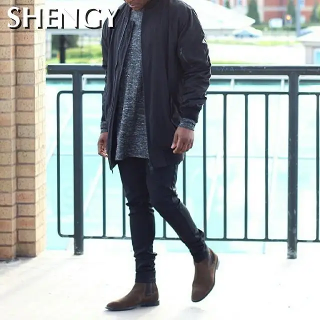 Зимняя мужская обувь ботинки челси модные матовые трендовые мужские