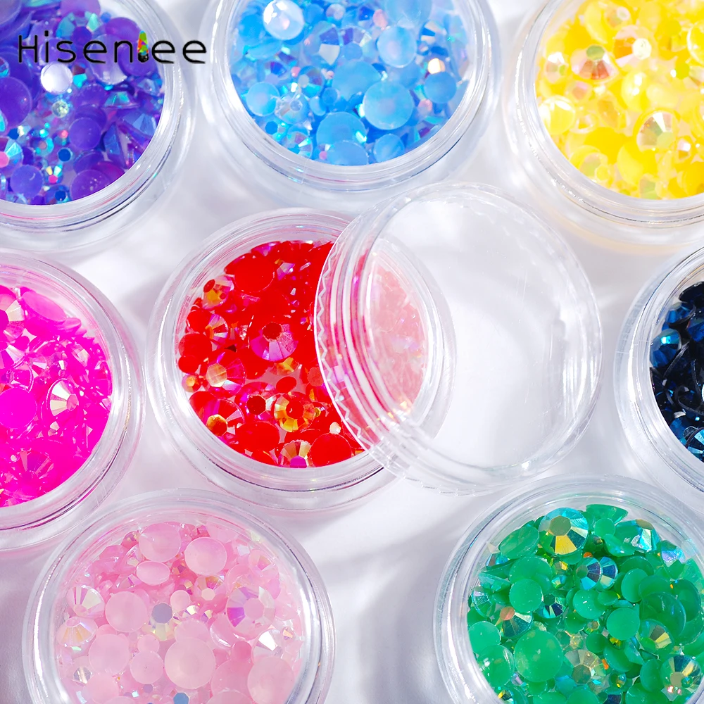 Высокое качество 1 коробка новинка хит многоцветные смешанные размеры стразы из