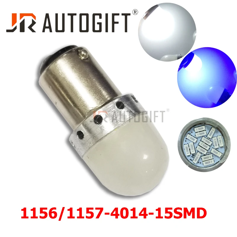 Светодиодные лампы для задних фсветильник 12 В 1156 BA15S P21W 1157 BAY15D S25 4014 15