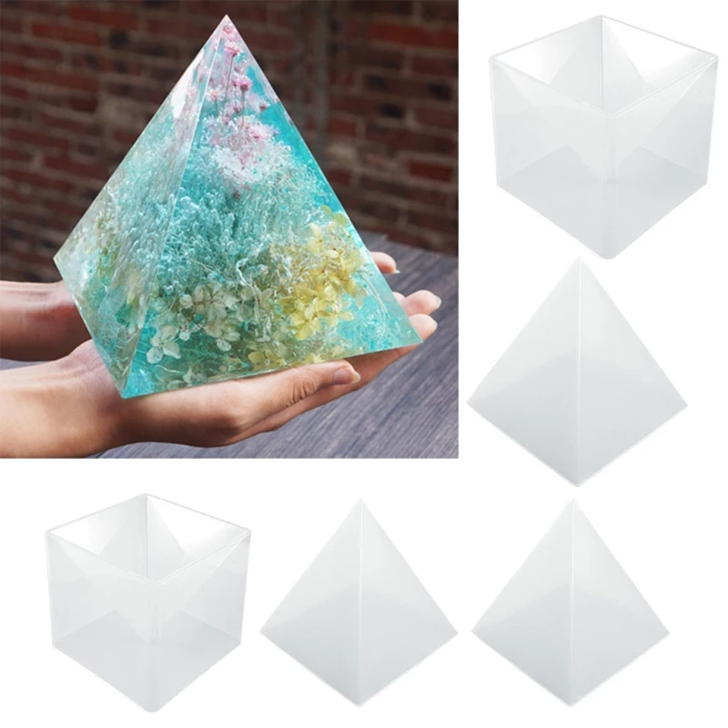 

Super Large DIY Pyramid Resin Mold Set Large Silicone 3D Pyramid Molds Jewelry Making Mould Tools Home Decor 15cm/5.9"