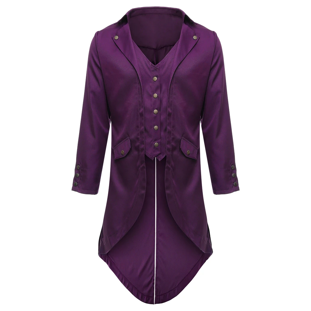 Мужской длинный пиджак винтажный Повседневный смокинг в стиле ретро ласточкин