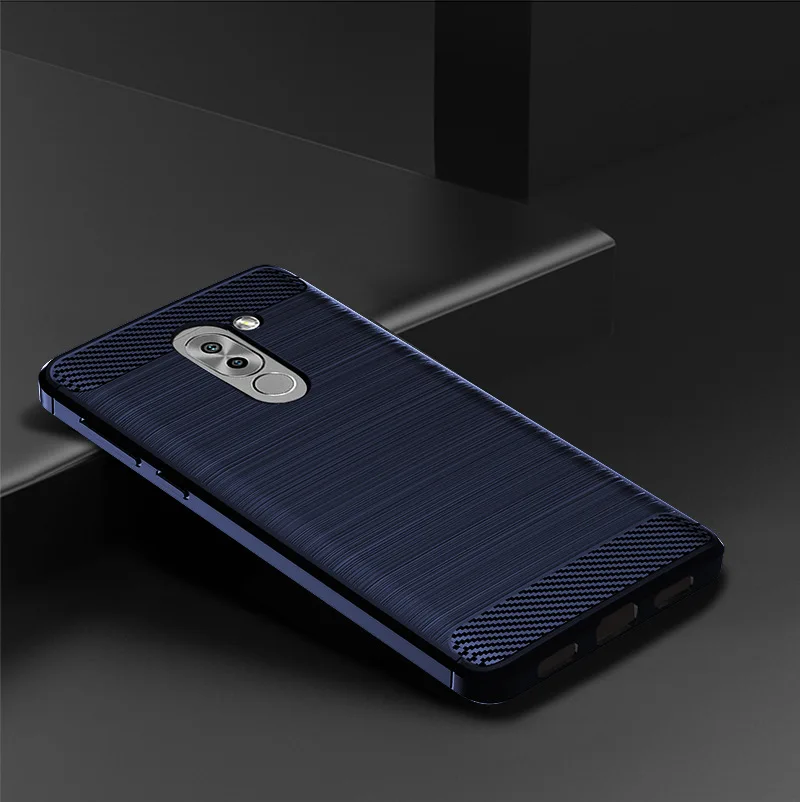 Shock Absorption Cover Soft TPU Anti Scratch Carbon Fiber Back Original Case for Huawei Honor 6X Cover Cases images - 6