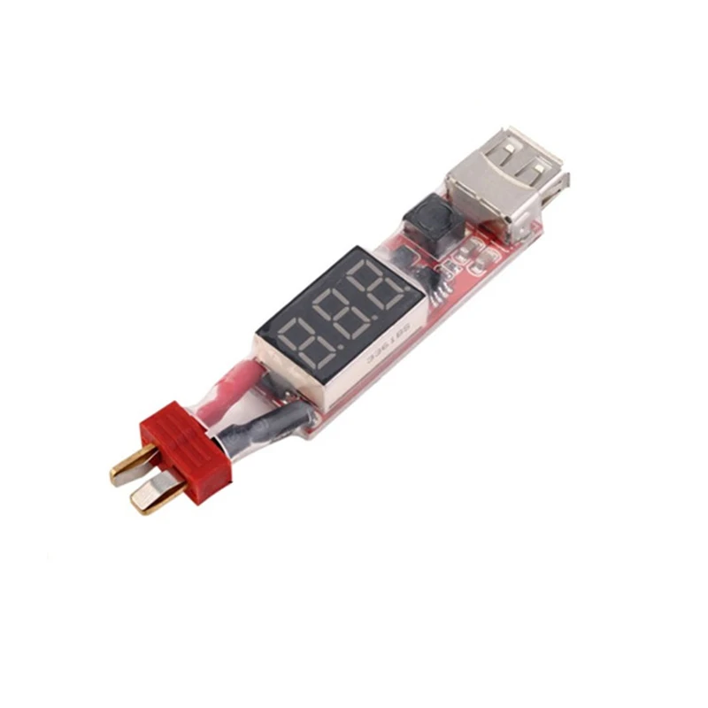 2S-6S Lipo battery to Mobile phone charger with display XT60/T plug USB port charging cable lipo discharger | Игрушки и хобби