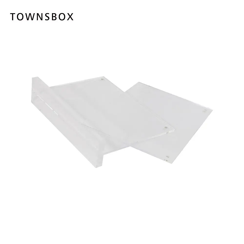 

Clear A4 Acrylic Photo Poster Picture Frame Stand Horizontal T Shape For Table Desk Top Advertising Promotion Display