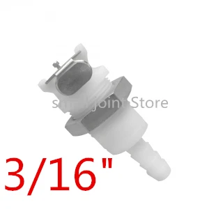 1/8 ”1/4” 3/16 ”5/16” 3/8 ”CPC соединитель Женский БЫСТРОРАЗЪЕМНАЯ трубчатая муфта через стену розетка с клапаном - Цвет: Белый