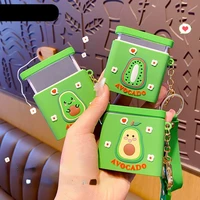 cartoon creative phone holder keychains pendant female portable dressing mirror bag pendant key chain pouch keychain charms