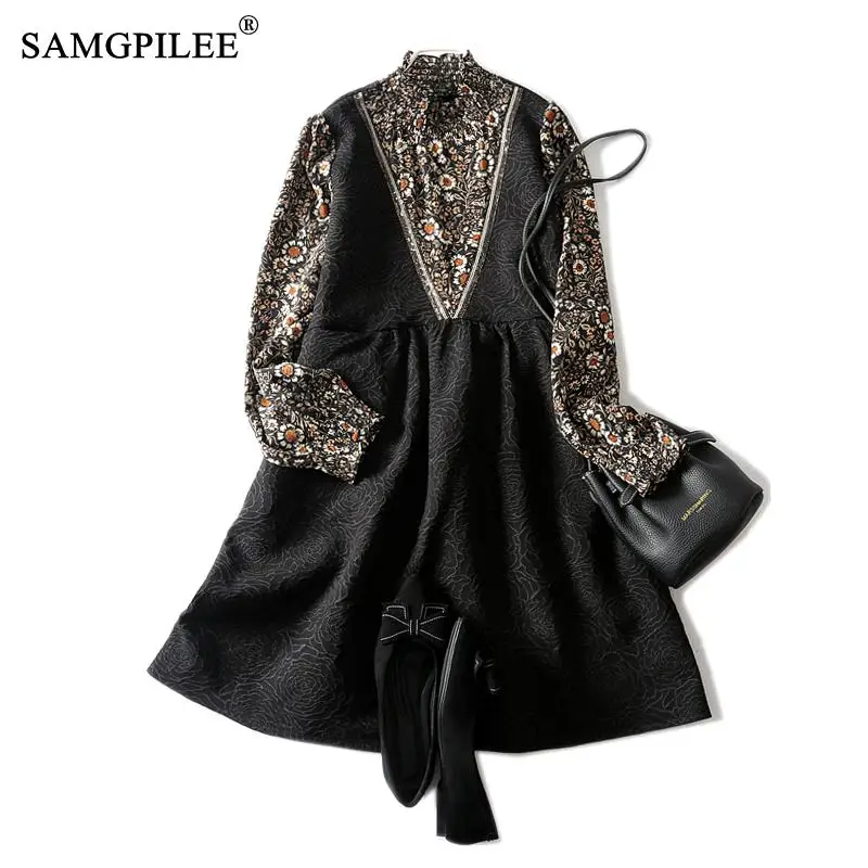 Обувь в стиле ретро Элегантная обувь двойные штаны с фальш вставкой цветочным