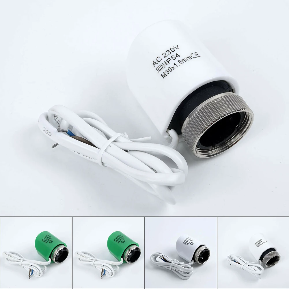 

230V 2W Practical Accessories Home Normally Open Close For Underfloor Heating Electric Thermal Actuator Temperature Control PC