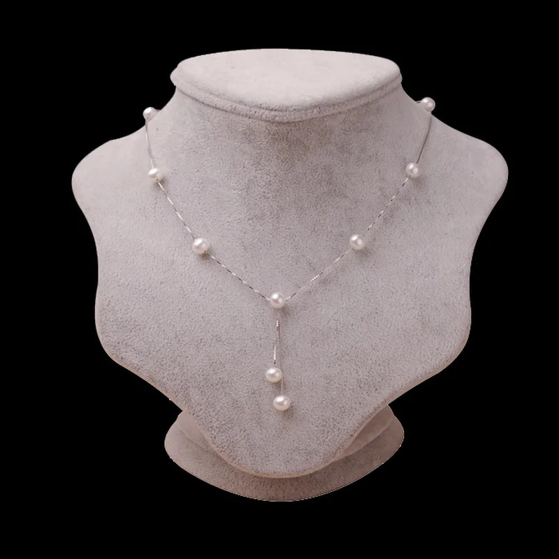 Полная звезда натуральный пресноводный жемчуг ожерелье двойной кисточкой кулон