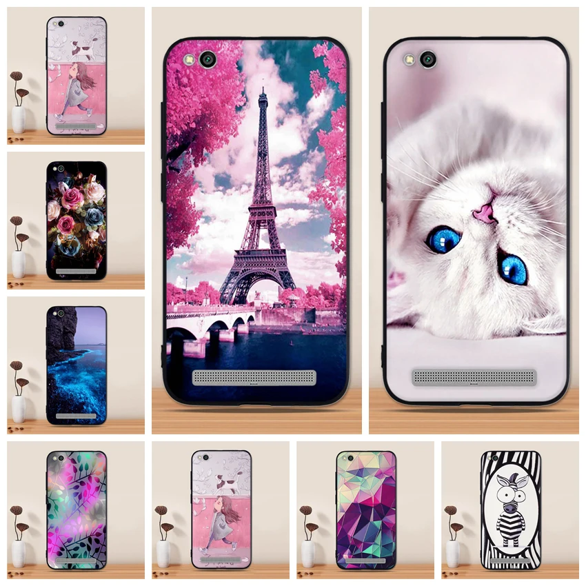 Чехол для Xiaomi Redmi 5A силиконовый 3D чехол из ТПУ мягкая задняя крышка Funda Coque