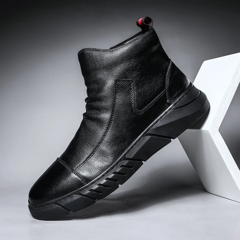 Новинка Мужские зимние ботинки из хлопка Мужская обувь Повседневная Botas De Hombre