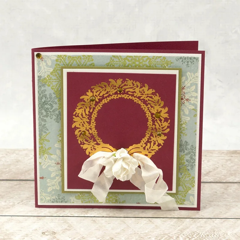 Новый дизайн круглый каркас для венка Горячая фольга DIY Скрапбукинг Letterpress