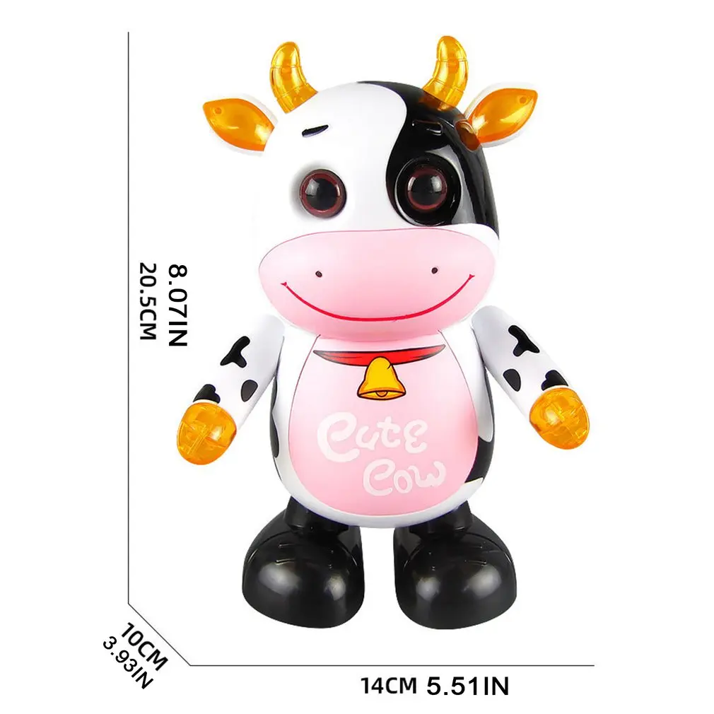 

Electric Musical Dancing Robot With Light Cartoon Calfskin Toy LED Flashing Light Intelligent Interactive Gift