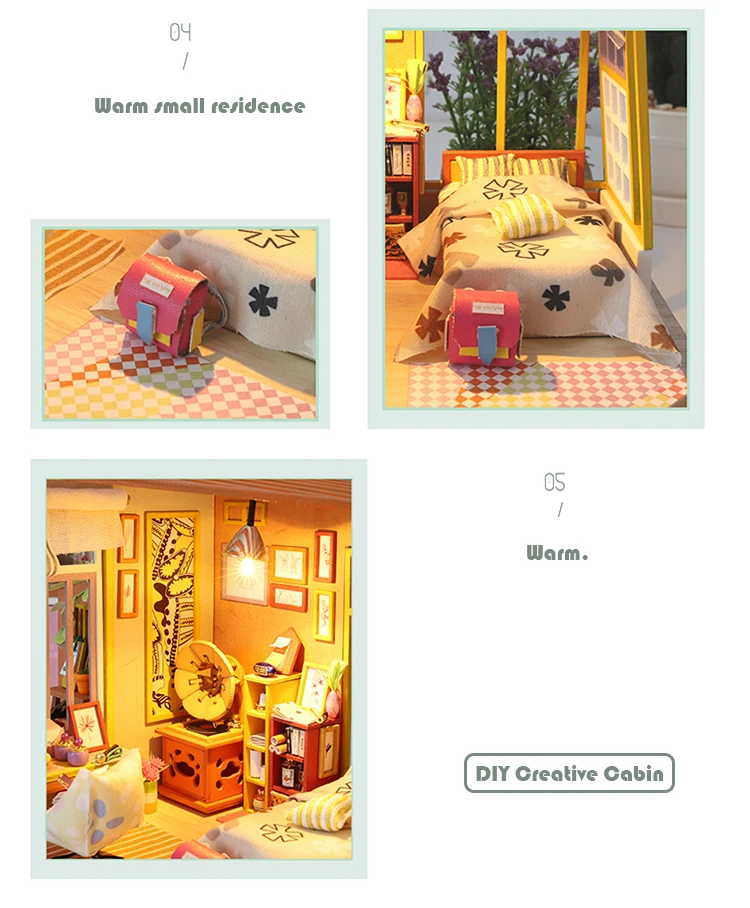 Cutebee Каса Кукольный дом миниатюрная мебель кукольный домик DIY Миниатюрные домики комната коробка театральные игрушки для детей Каса кукольный домик A04B