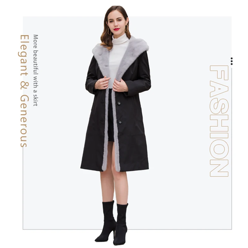 2019 зимнее женское пальто из натурального меха настоящая меховая парка норковый