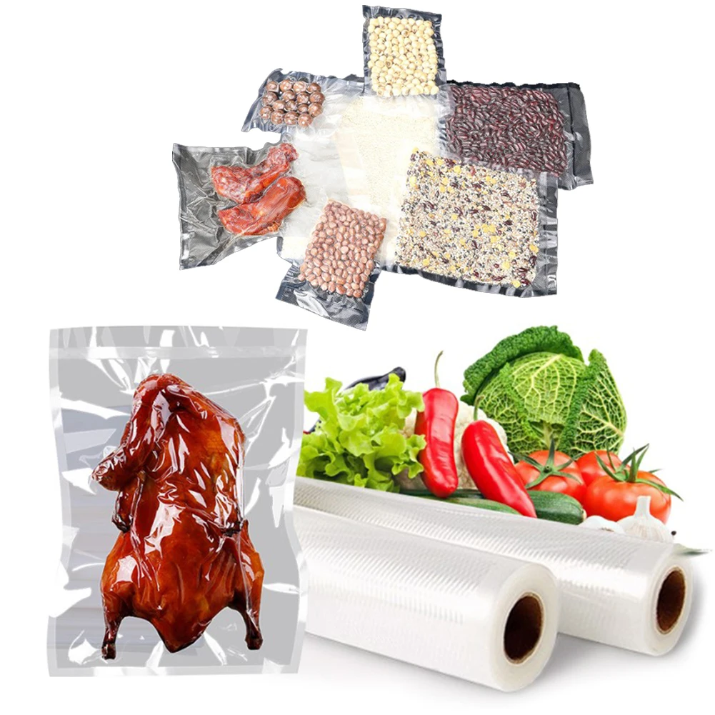 2 рулона 8 &quotx 50&quot вакуумной упаковочной сумкой Еда переменного тока хранения для