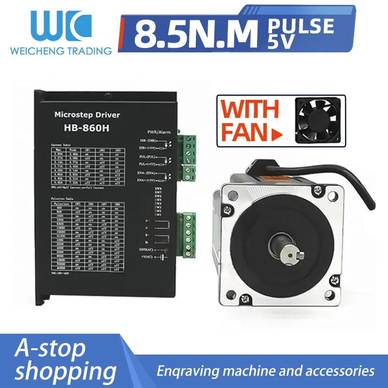 Nema 34 8.5Nm микро шаговый двигатель драйвер комплект HB-860H + 86BYGH250C 2 фазы 5.6A L118mm высокий крутящий момент шаговый Комплект для ЧПУ