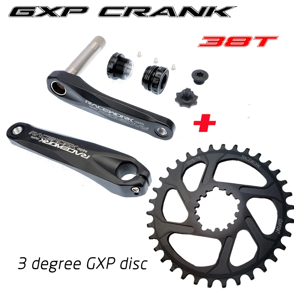 Fahrrad kurbel гоночный велосипед MTB GXP Kurbel алюминиевый легиер Mit Boden Kurbel 170 crank platte rot 32 T 34 T 36 T 38 T - Цвет: 170crank GXP 38T (3)