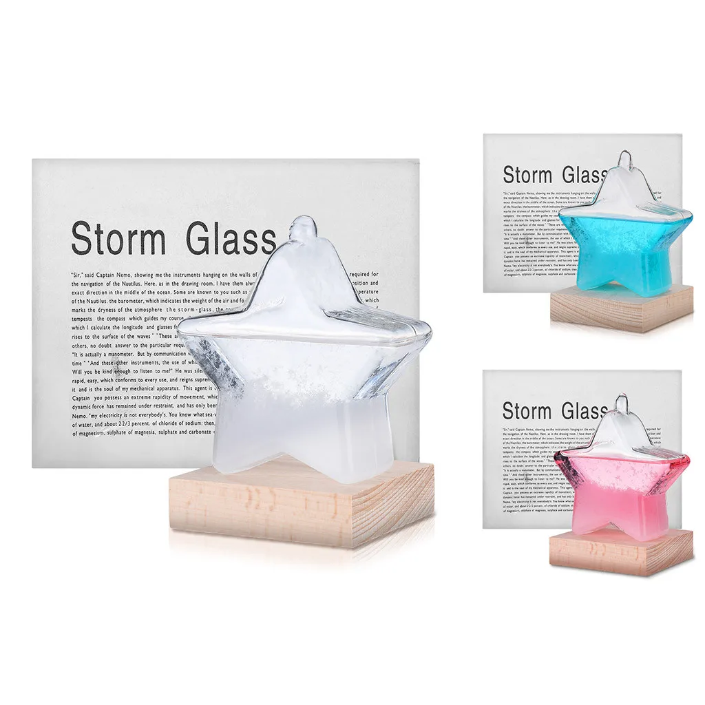 Креативный стеклянный Декор для дома поделки прогноз погоды статуэтка звезды