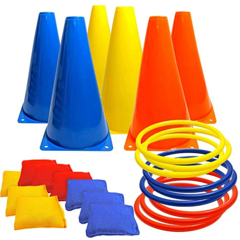 

24 шт. Thg игрушка, обручальное кольцо, детский сад, Спортивная игрушка для игр на открытом воздухе сенсорными Training Пластик кольцо