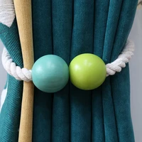 1pcs 43cm curtain rope magnetic strong curtain tiebacks hanging belts ropes weave rope magnetic holders for window sheer