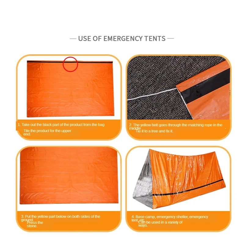 Открытый простой тент PE аварийный портативный утепленное Одеяло Теплый спальный