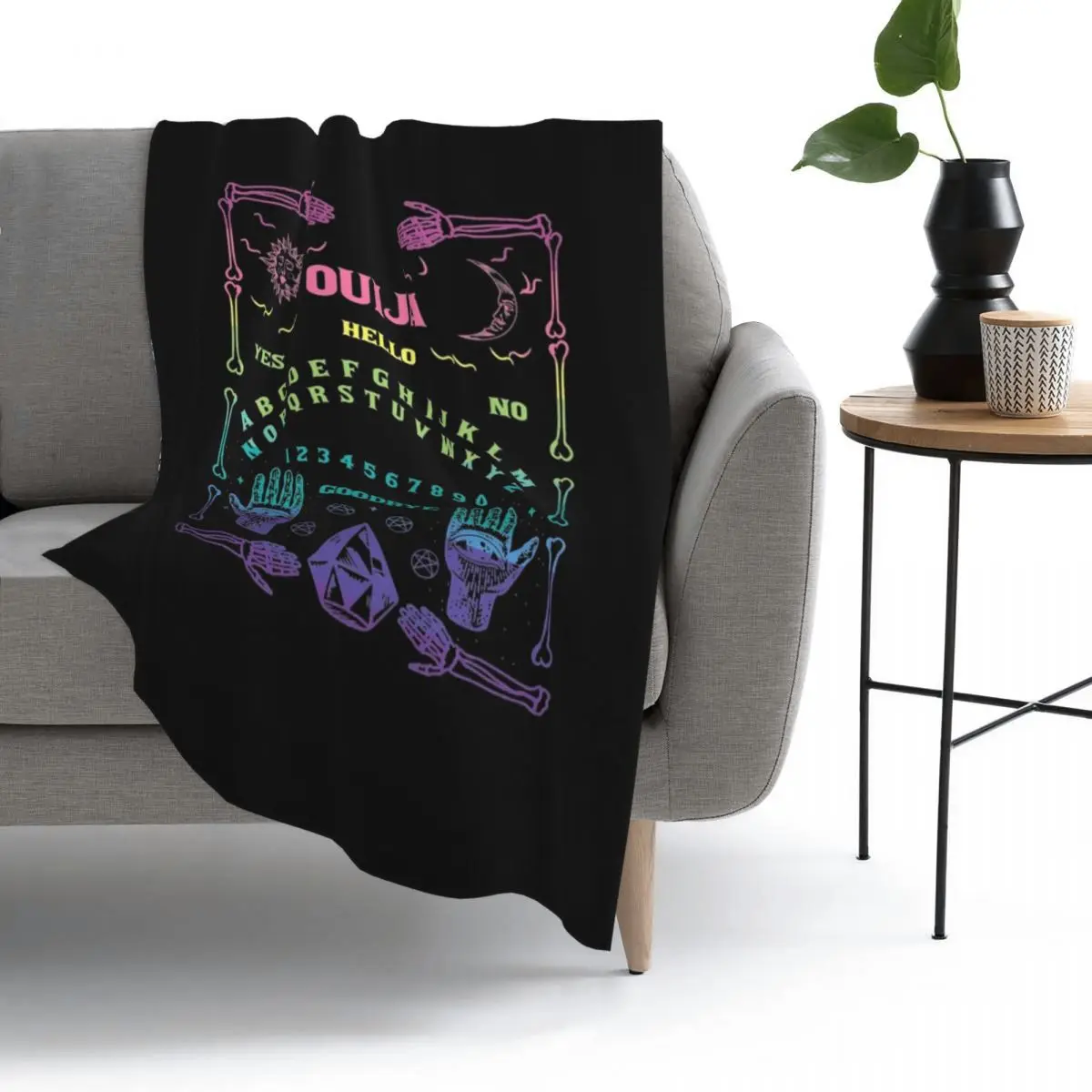 

Ouija Board Goth Witchcraft Witch Wicca Throw Blanket Bedspread Bed Blanket Sofa Blanket Flannel Warm bedding Home travel thick