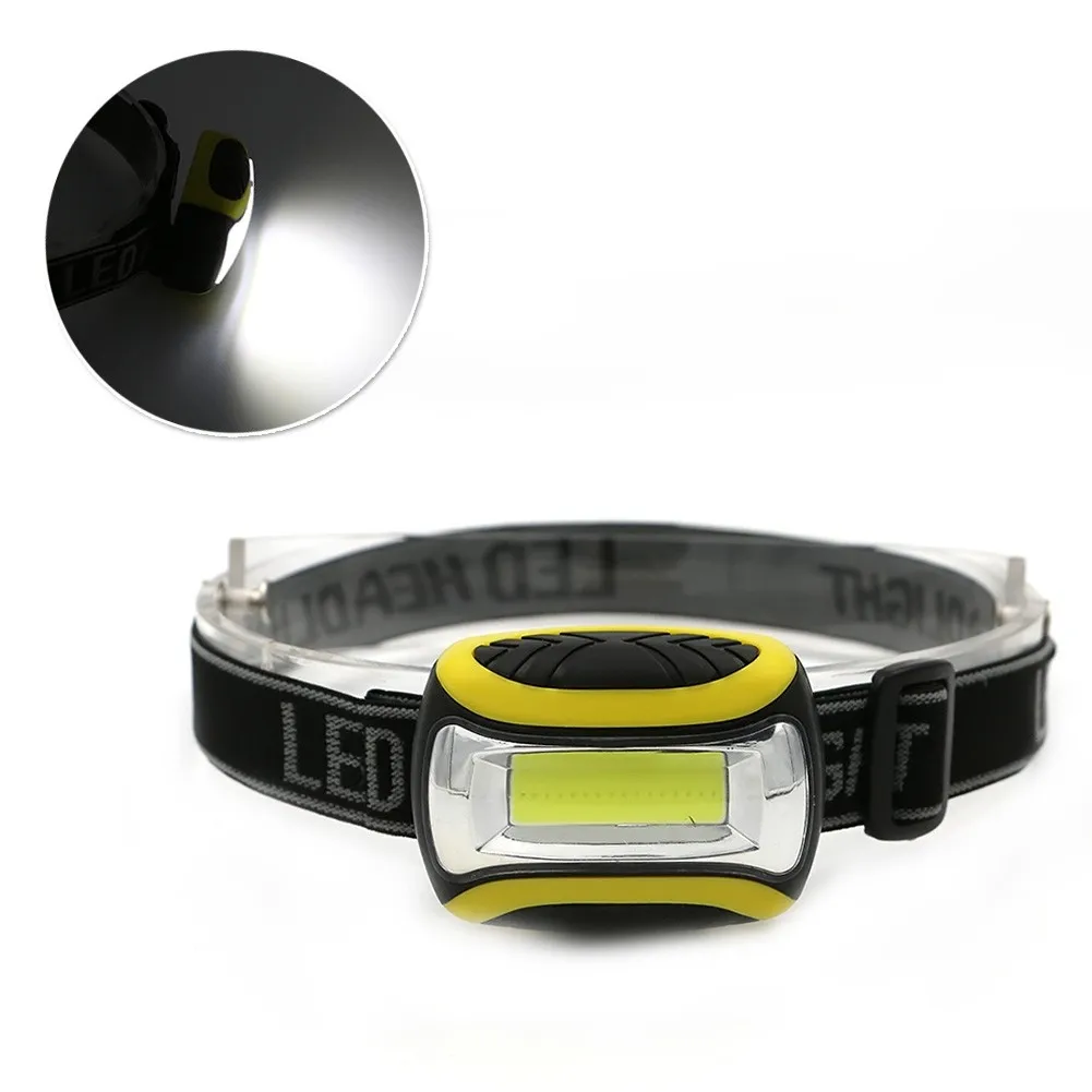 

7.5x5.5x6.4cm Mini Headlight Cob Battery Type Headlight Outdoor Waterproof Flashlight Plastic Headlight Strong/Low/Burst Flash