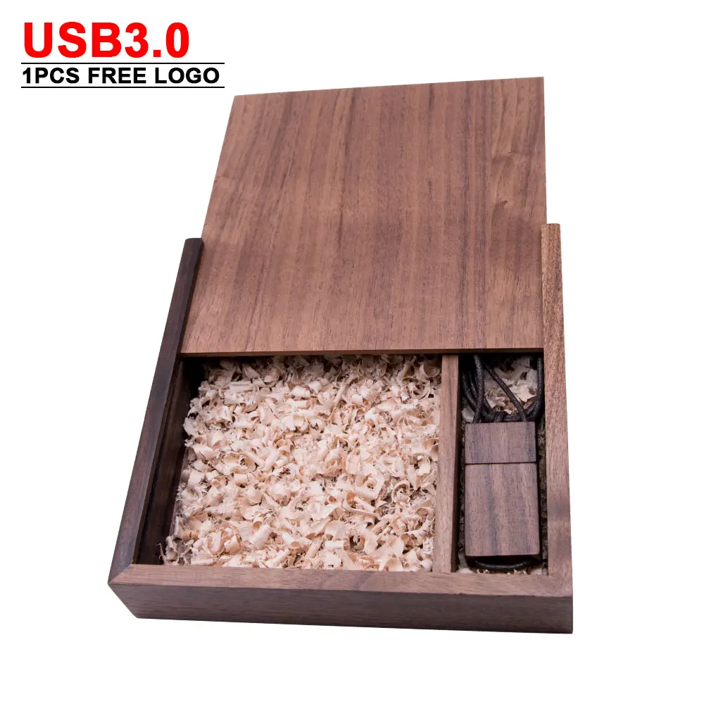 10 шт./лот бесплатная доставка логотипа деревянный usb + коробка индивидуальный