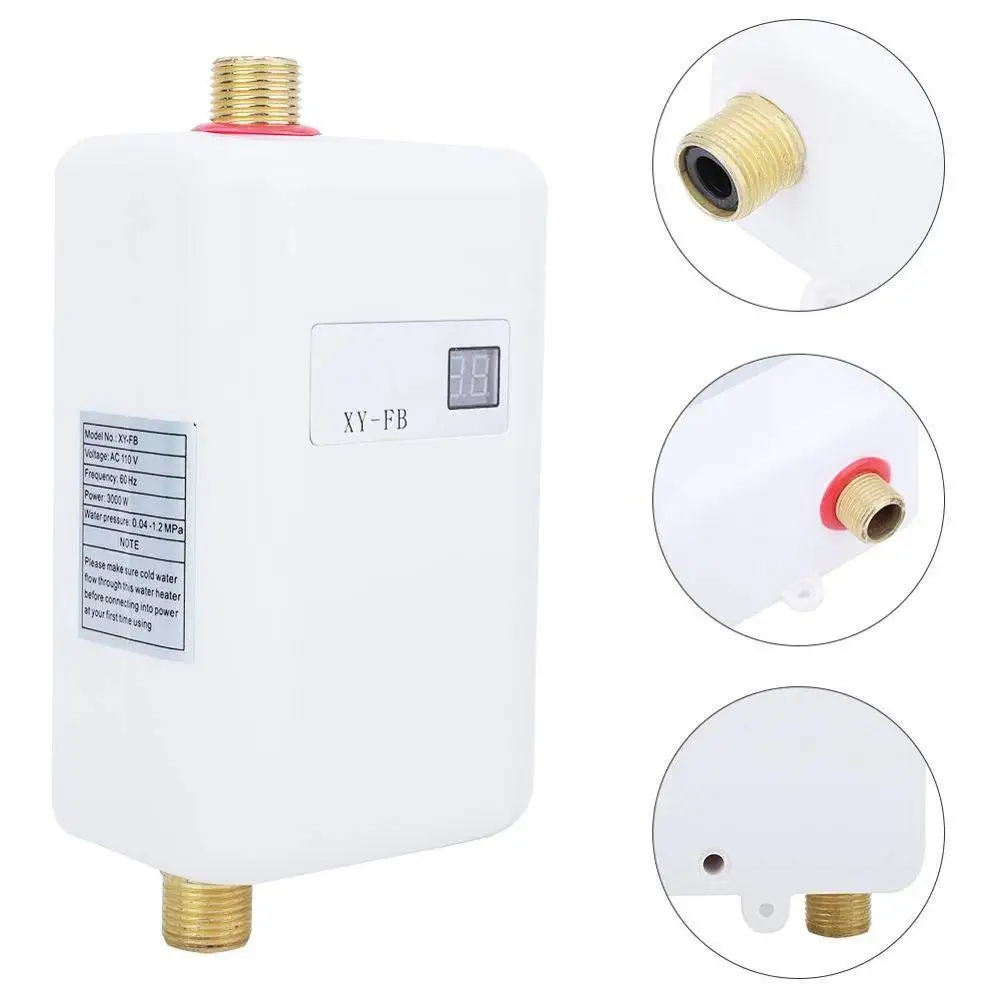 ALDXY50-XY-FB электрический водонагреватель 3000 Вт мини Tankless мгновенного горячей воды