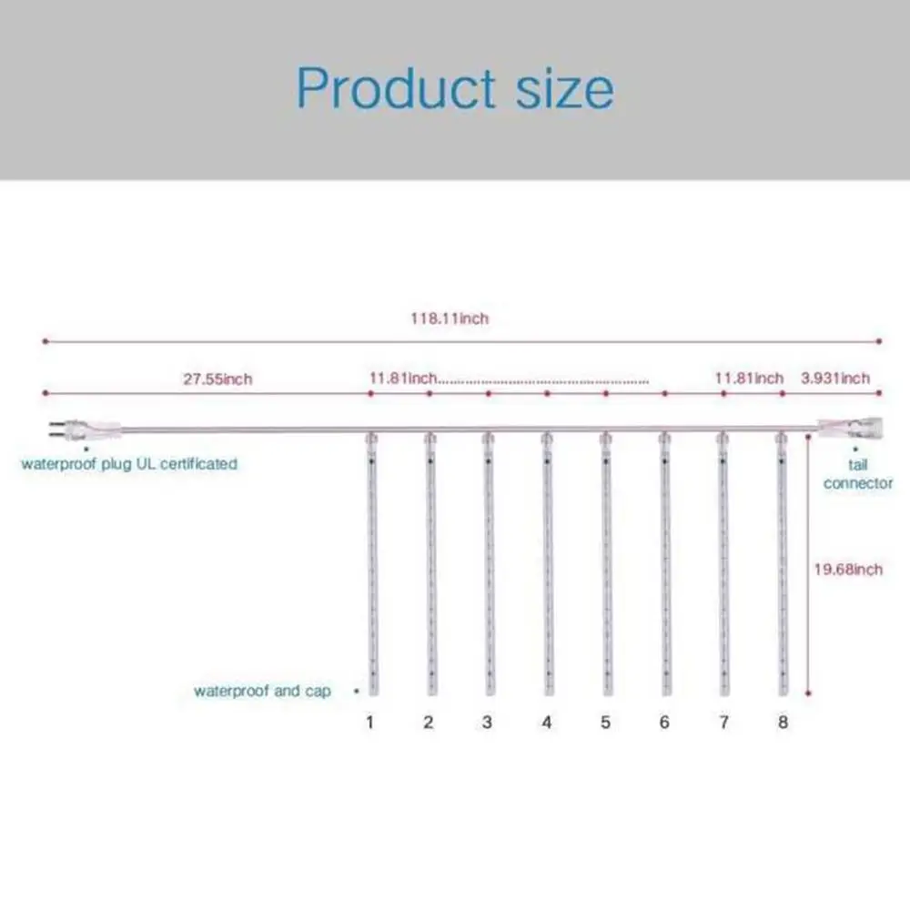 

Colorful LED Meteor Shower Garland Holiday Strip Light Outdoor Waterproof Fairy Lamp For Garden Street Christmas Decoration