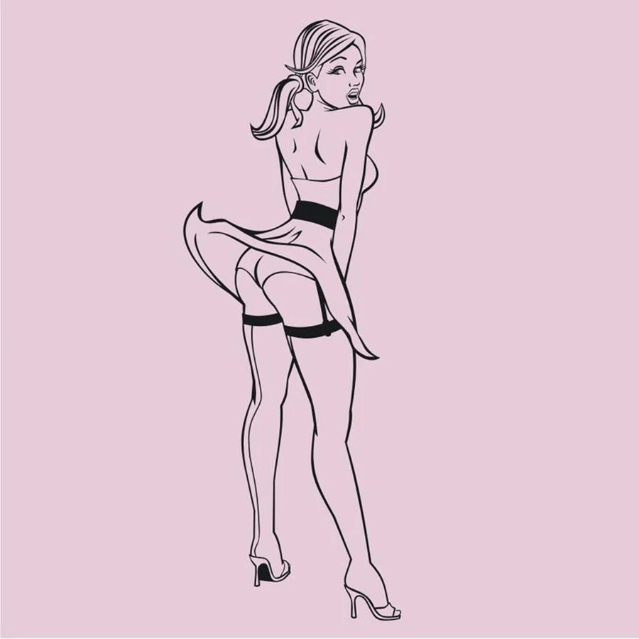 Виниловая наклейка на стену для сексуальных девушек красивые горячие голые