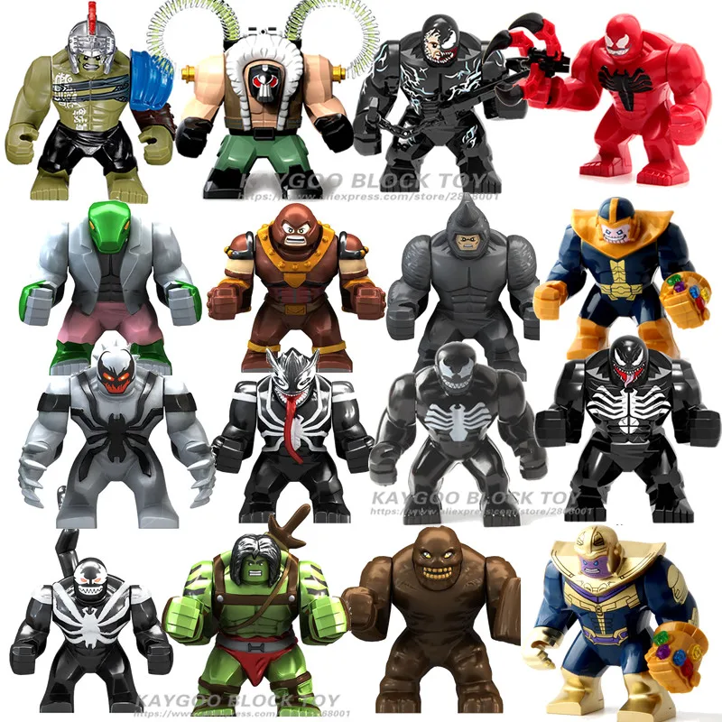 Большие фигурки Venom Riot Зеленый Фонарь Thanos Cull Obsidian Batman IronMan HulkBuster строительные